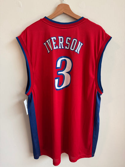 00s Philadelphia Sixers Allen Iverson Reebok Jersey (XL)