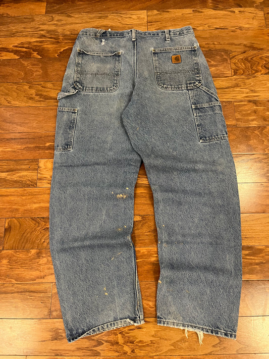 2016 Carhartt Paint Splatter Carpenter Jeans (36 x 32)