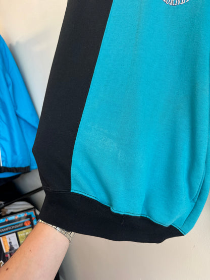 90s Charlotte Hornets 2 Tone Starter Crewneck (M)