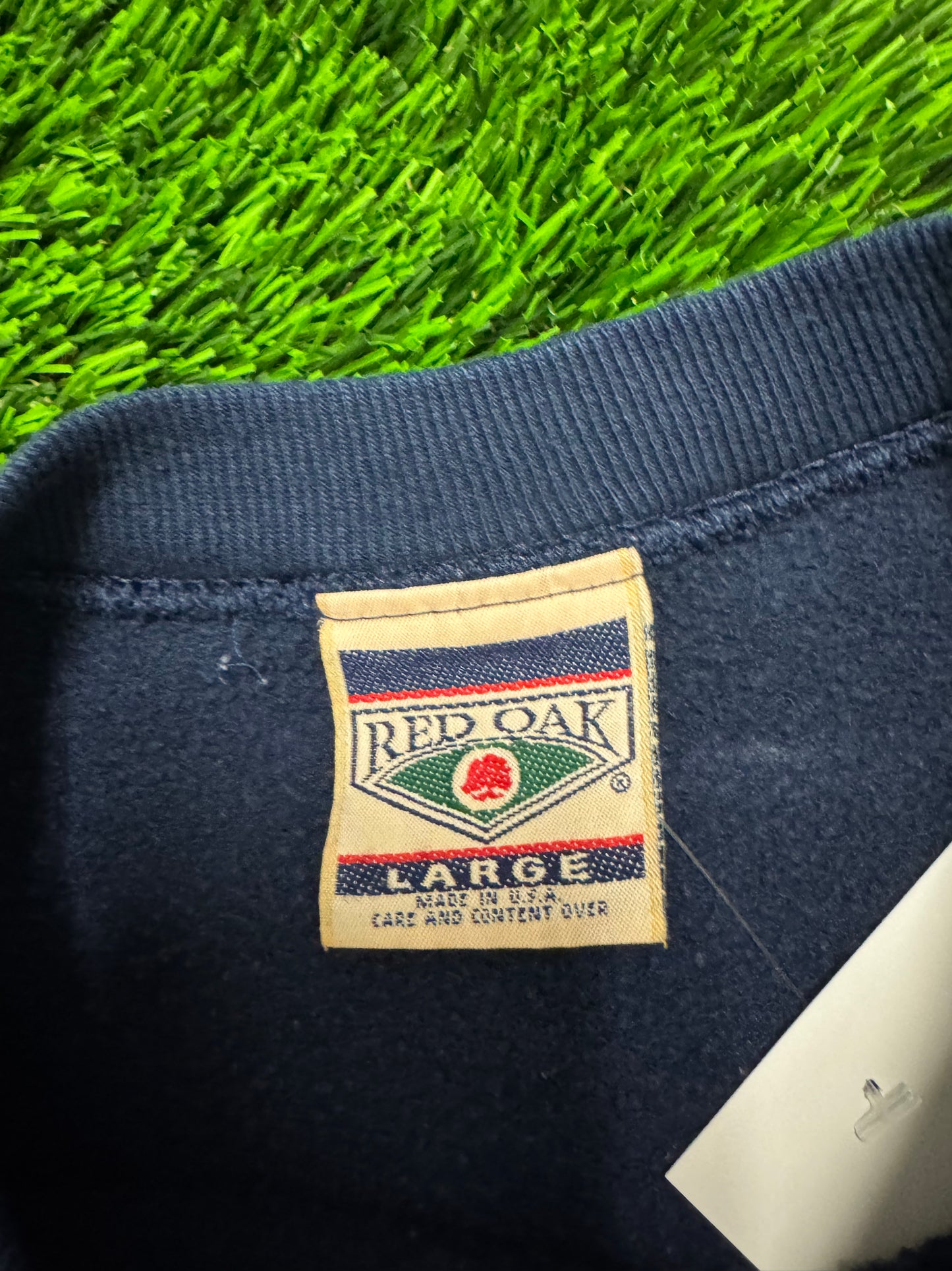 90s University of Auburn Tigers Spell Out Vintage Red Oak Crewneck (L)