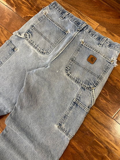 2015 Carhartt Light Wash Carpenter Jeans (34 x 32)