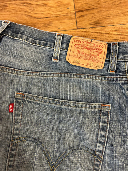 2008 Levi's 569 Baggy Faded Dark Wash Jeans (40 x 30)