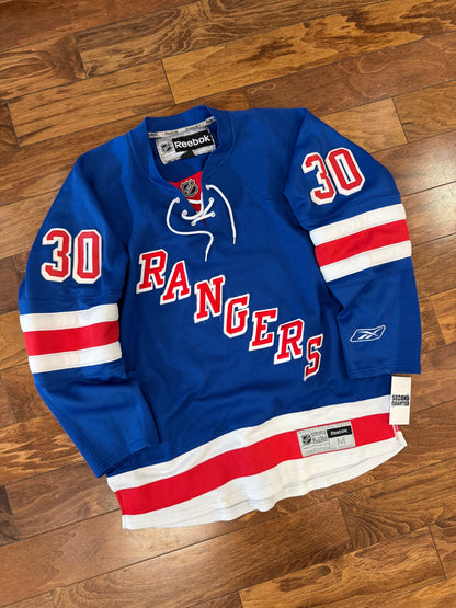 00s NY Rangers Henrik Lundqvist Reebok Hockey Jersey (M)