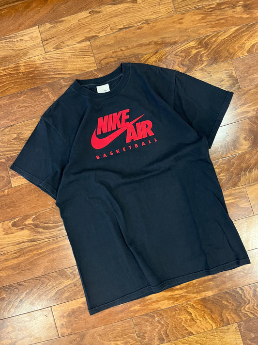 00s Nike Air Basketball Black Tee (L)