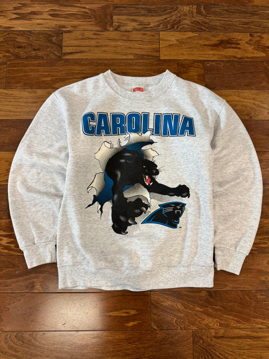 1993 Carolina Panthers Breakthrough Cat Graphic Vintage Crewneck (M)