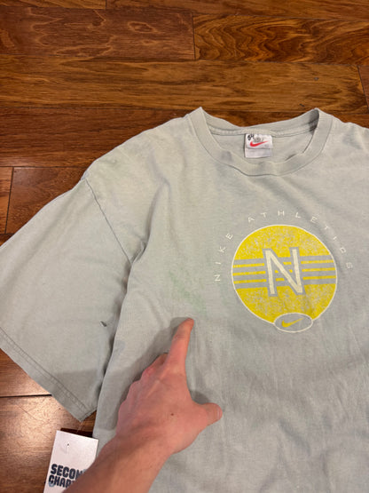 90s Nike Athletics Yellow Swoosh Tee (XL)