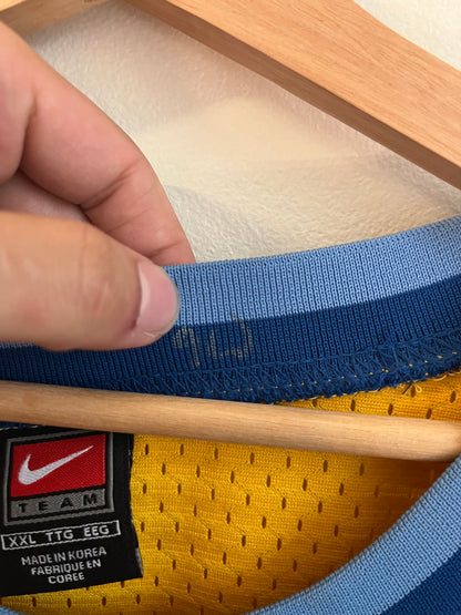 00s Denver Nuggets Carmelo Anthony Yellow Basketball Jersey (XXL)