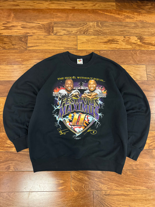 2006 Baltimore Ravens Festivus Maximus Bart Scott & Adalius Thomas Crewneck (L)