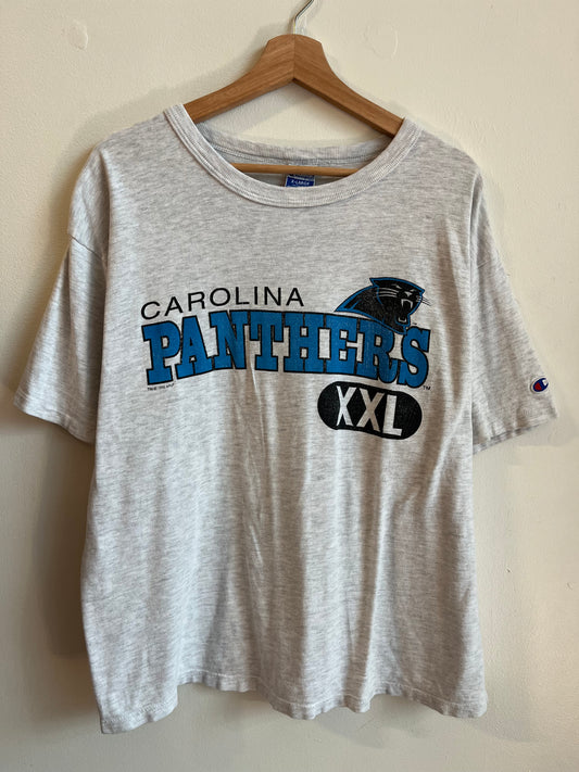 1993 Carolina Panthers XXL Champion Boxy Grey Tee (XL)