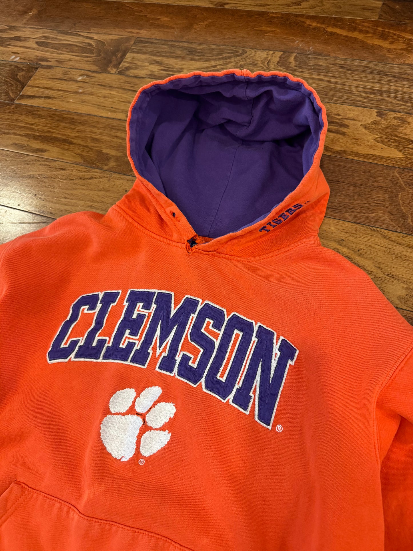 00s Clemson Thrashed Hoodie (L)