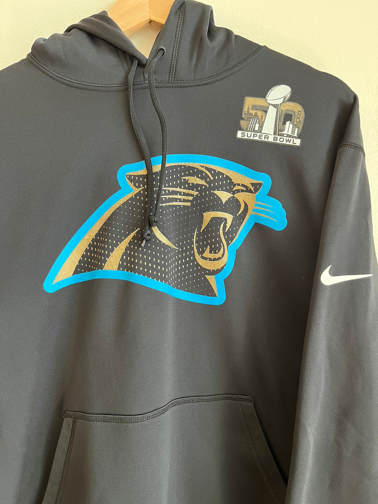 2016 Carolina Panthers Super Bowl 50 Therma-Fit Hoodie (XL)