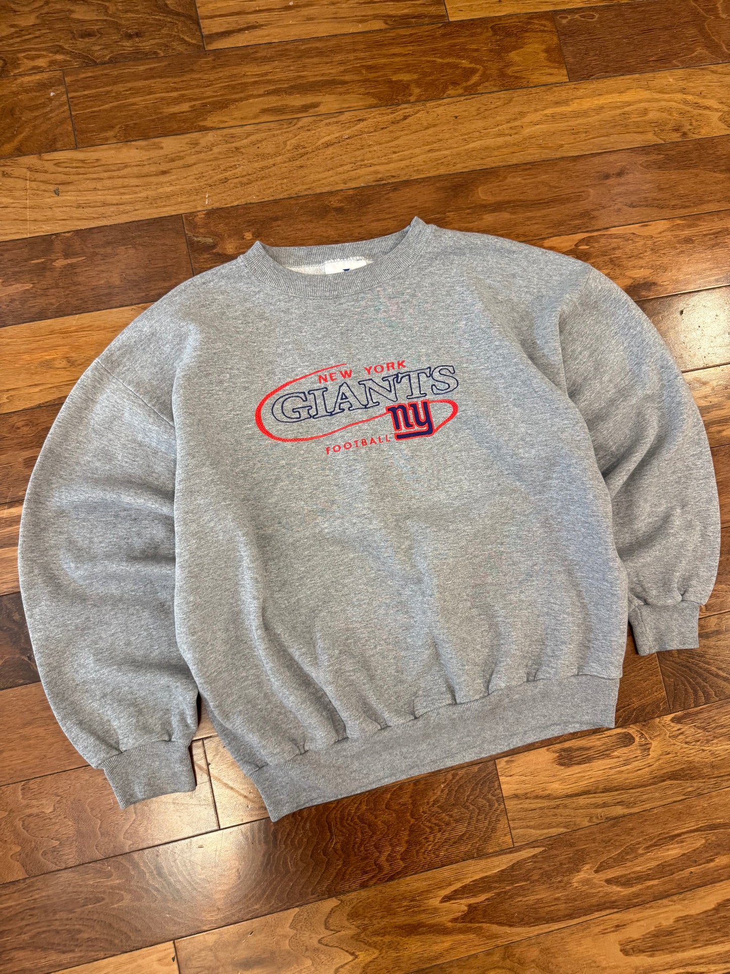 90s New York Giants Embroidered Logo Crewneck (L)