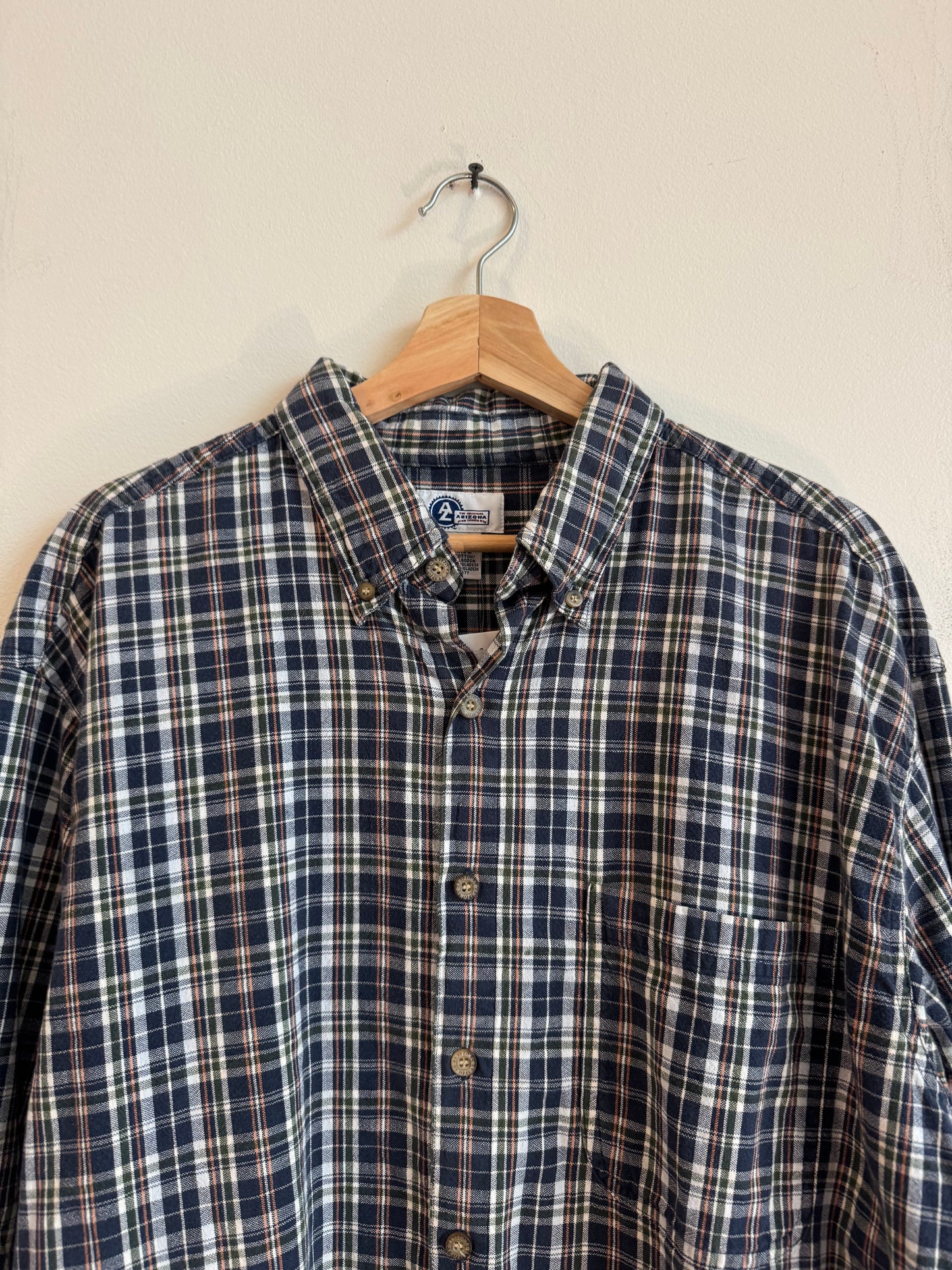 00s Arizona Jeans Multi-Colored Button Up Flannel (L)