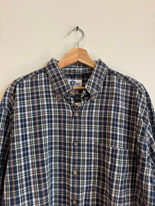 00s Arizona Jeans Multi-Colored Button Up Flannel (L)
