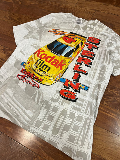 90s Nascar Sterling Marlin Kodak Film AOP Tee (XL)