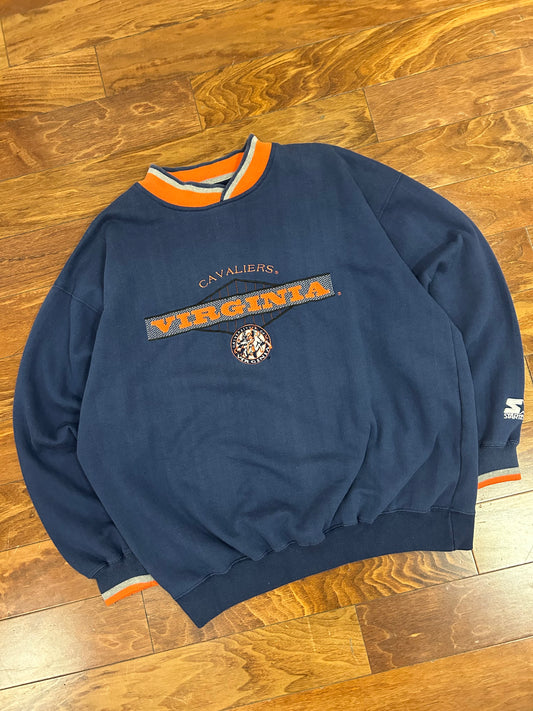 90s Virginia Cavaliers Vintage Starter Crewneck (XL)
