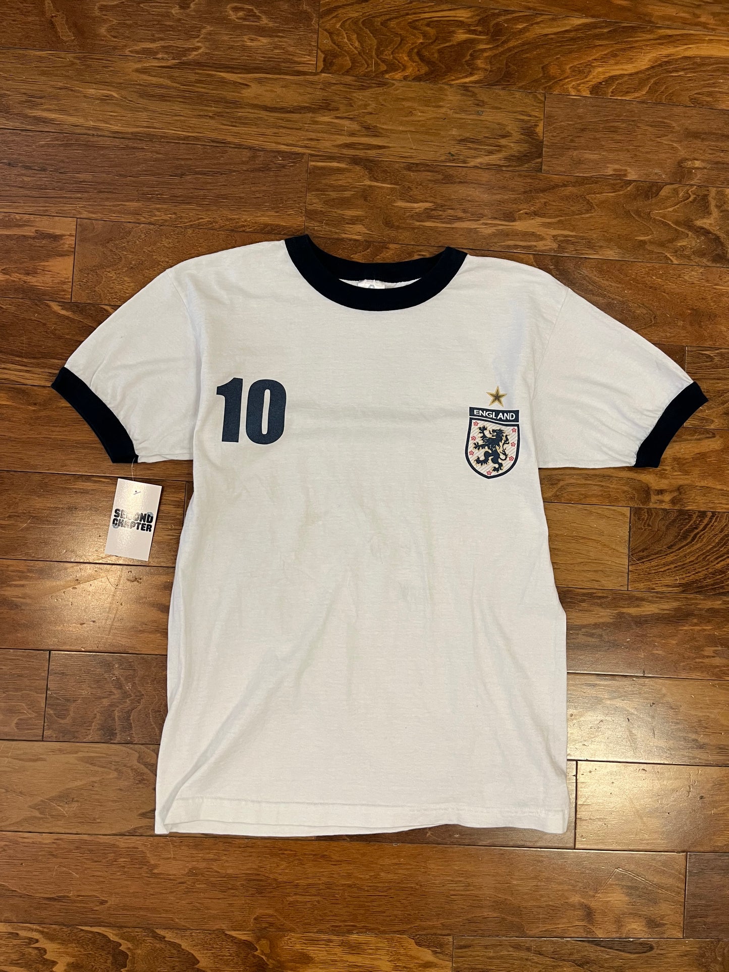 00s England #10 Soccer Ringer Tee (M)