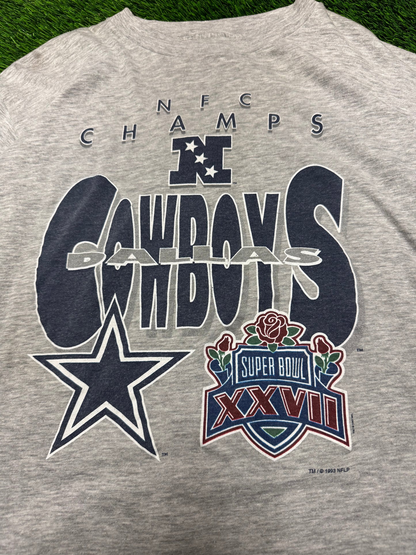 1993 Dallas Cowboys NFC Champs Vintage NFL Tee (L)