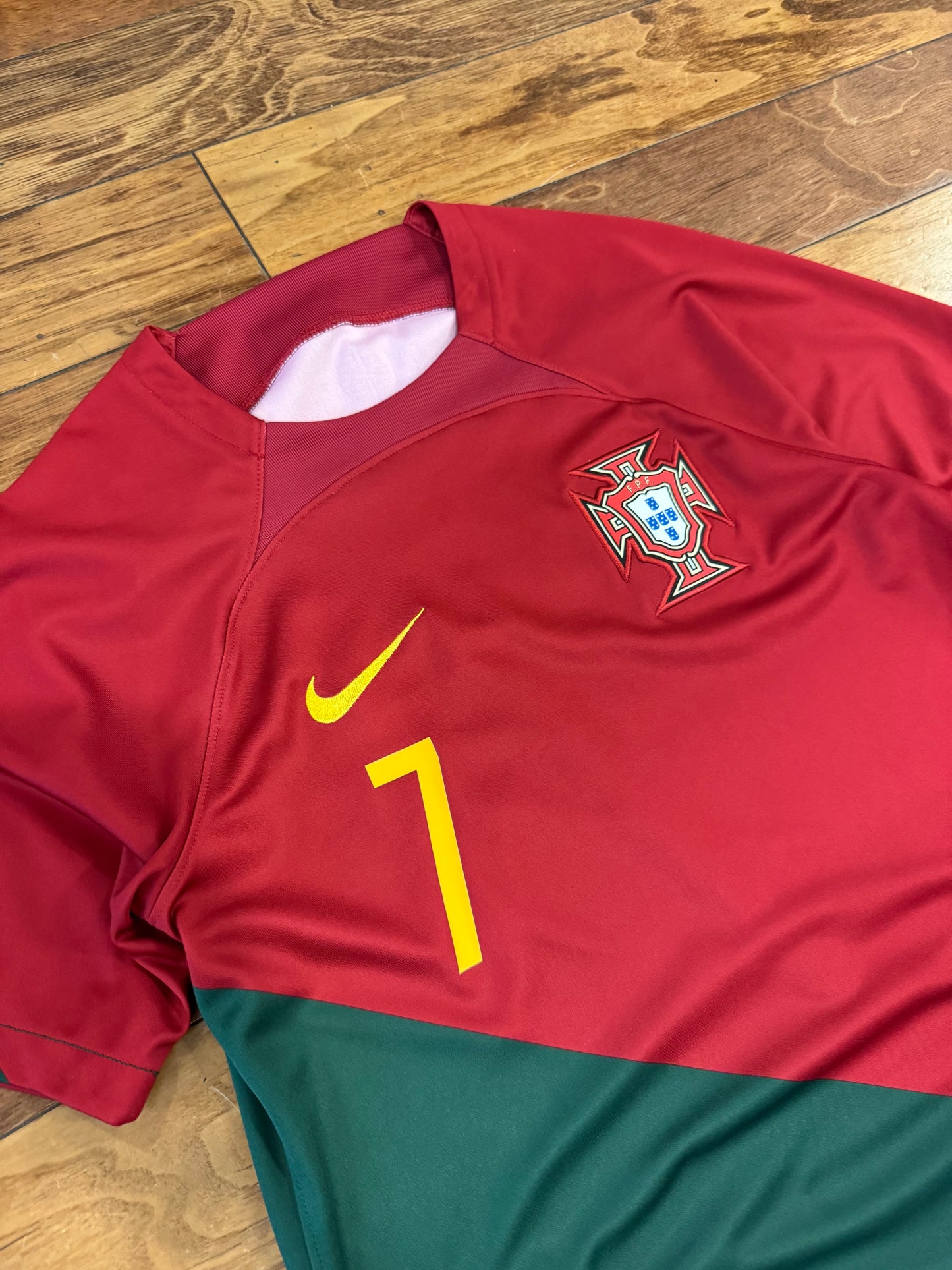 Nike Portugal Cristiano Ronaldo #7 Jersey 2022 FIFA World Cup Kit (S)