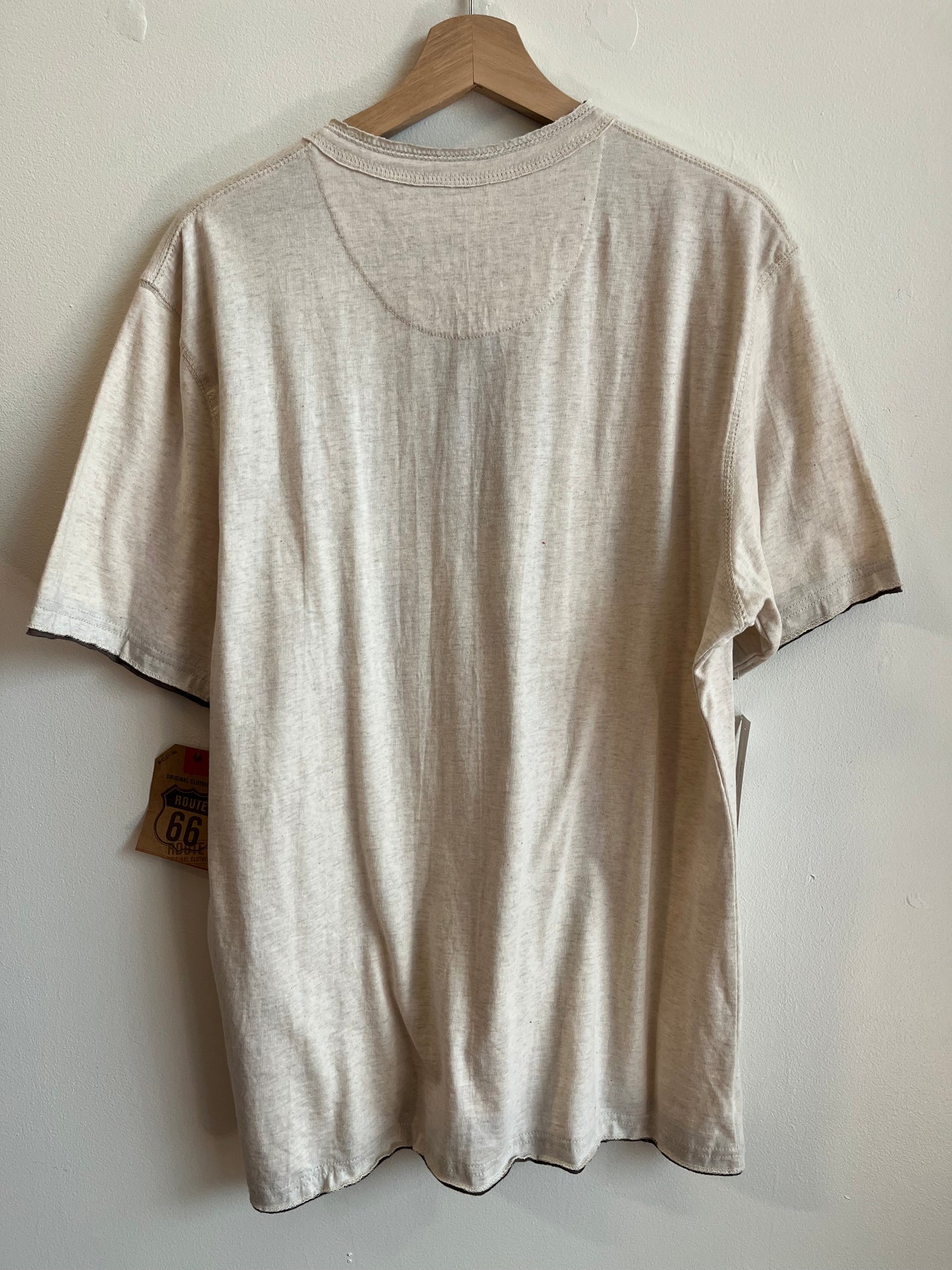 Y2K Route 66 Skull Graphic Tan NWT Tee (XL)