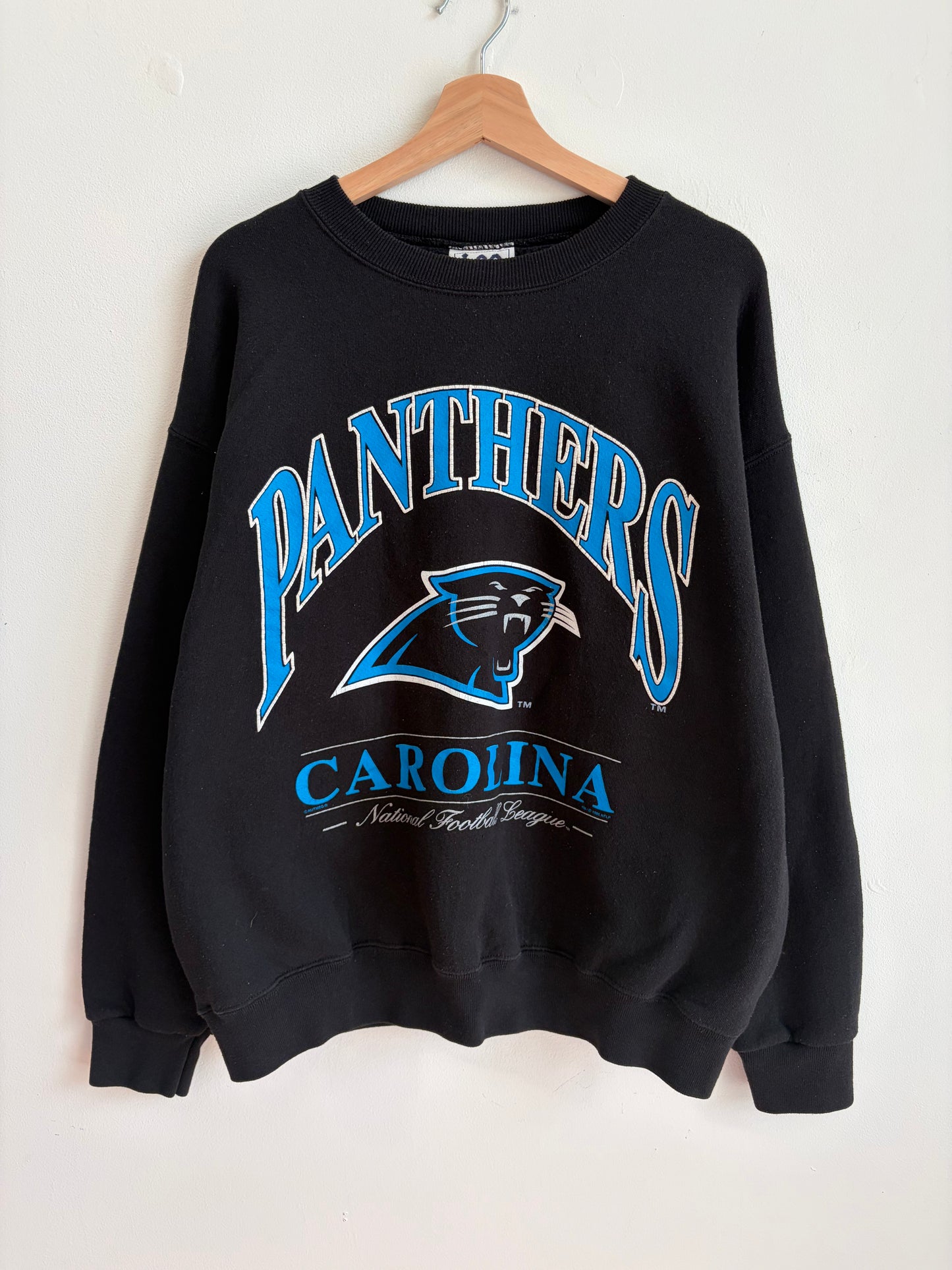 1996 Carolina Panthers Lee Sport Black Crewneck (L)