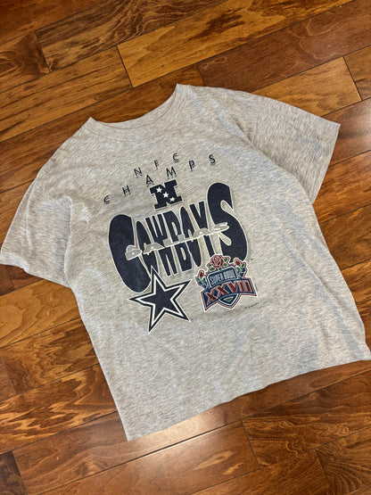 1993 Dallas Cowboys NFC Champs Vintage NFL Tee (L)