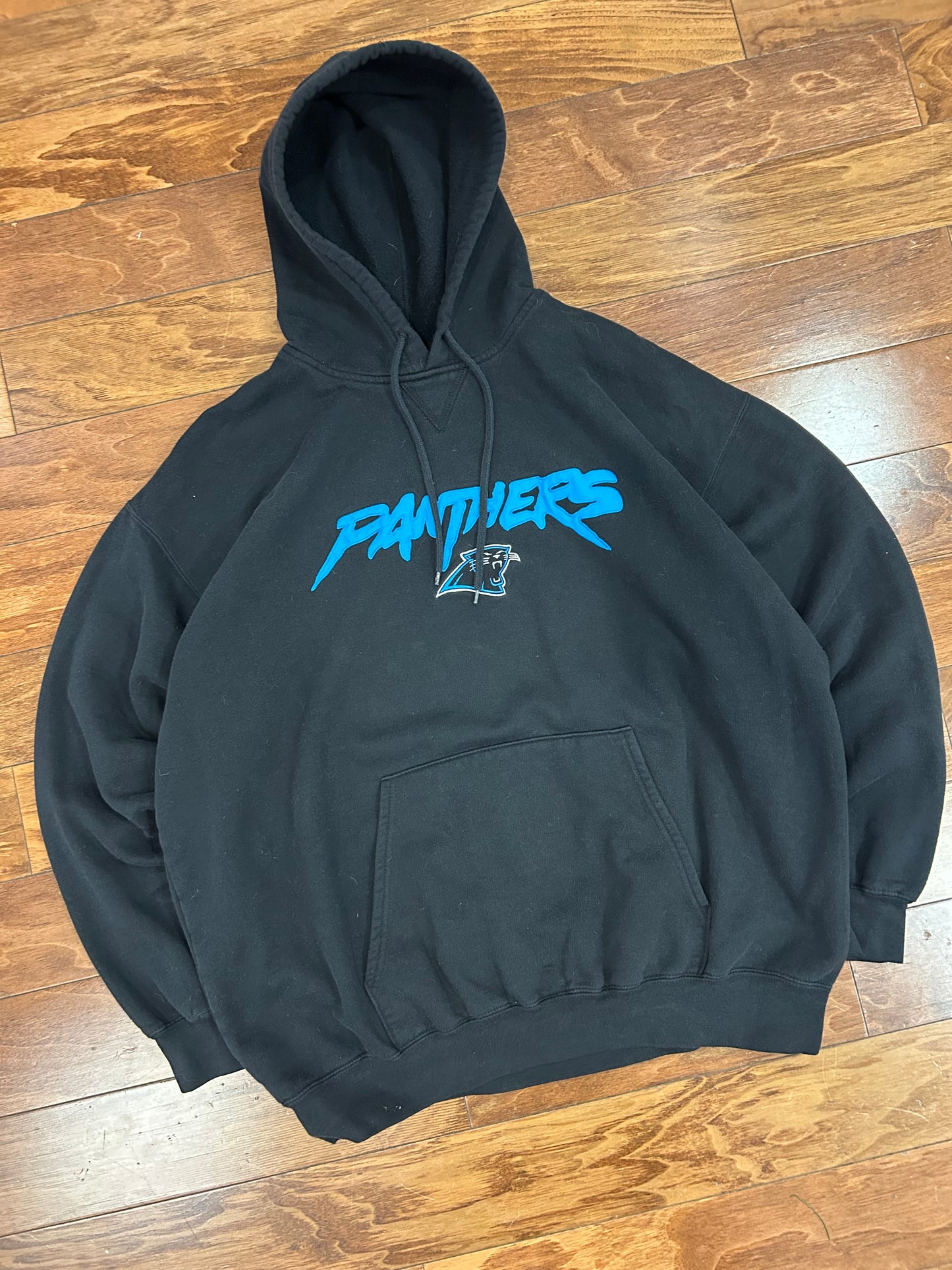 00s Carolina Panthers NFL Cat Scratch Hoodie (XL)