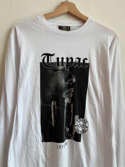 00s Cross Colours Tupac Long Sleeve Shirt (M)