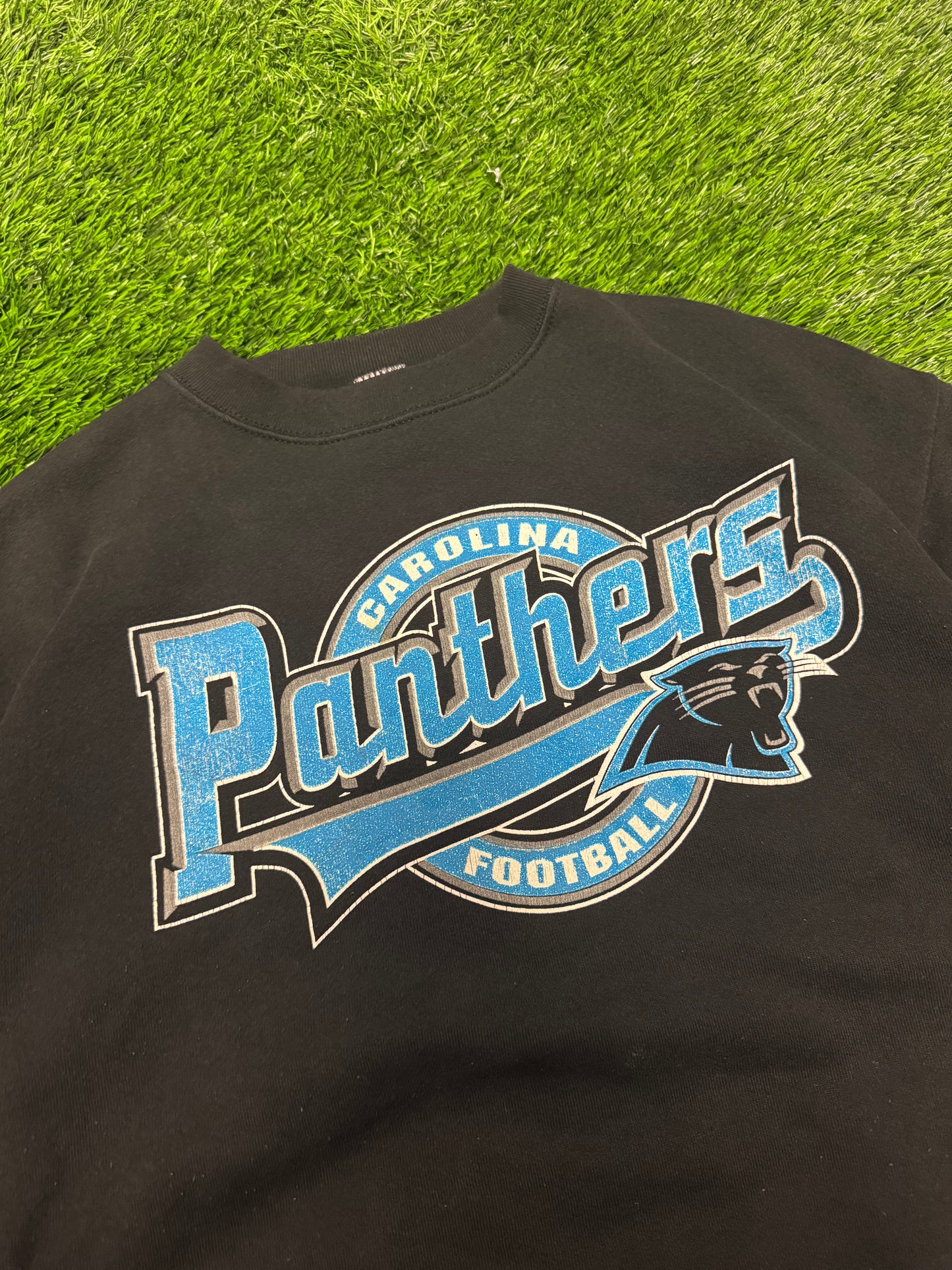 90s Carolina Panthers Vintage Logo 7 Crewneck (L)