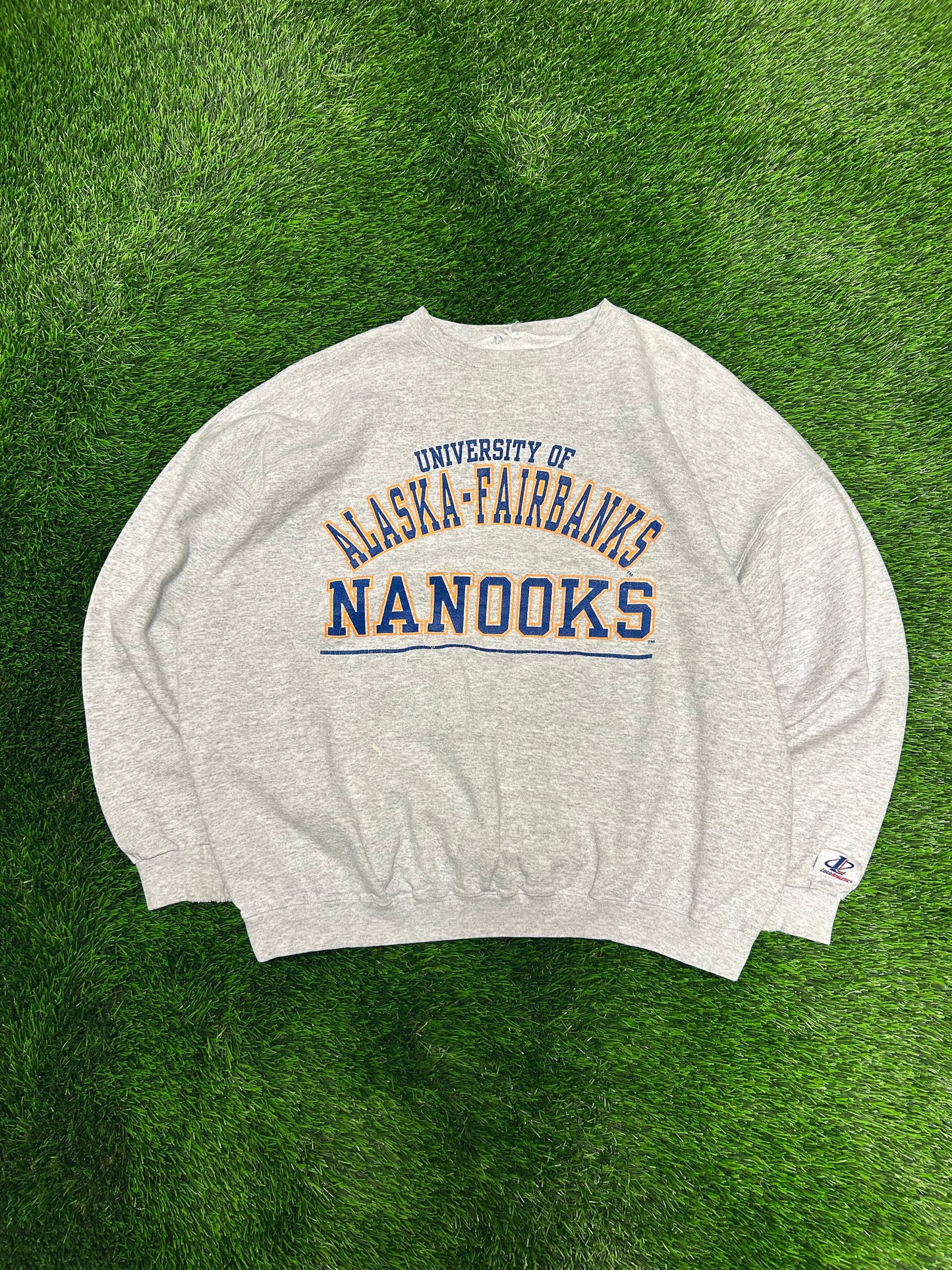 90s University Of Alaska-Fairbanks Nanooks Spell Out Crewneck (XL)