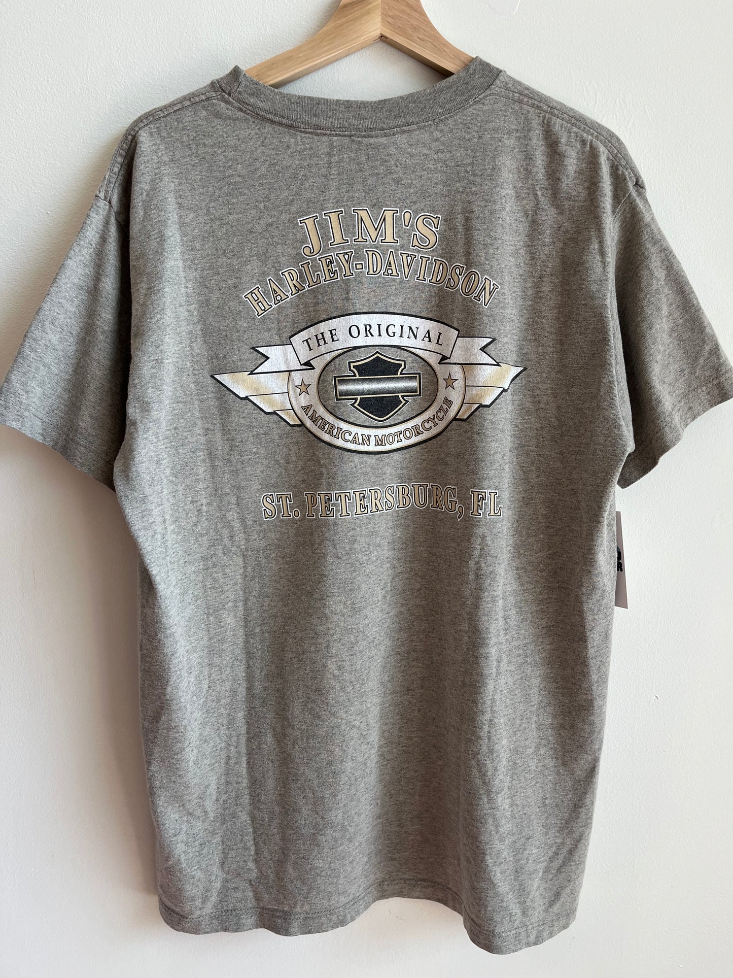 2002 Harley Davidson Tribal Wolf Nature Tee (L)