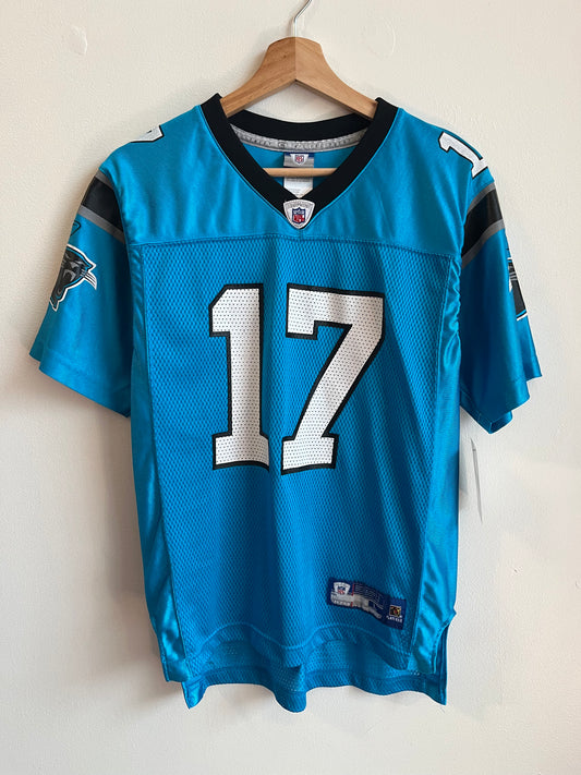 00s Carolina Panthers Jake Delhomme Blue Reebok Jersey (Youth L)