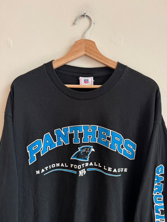 2007 Carolina Panthers Spell Out NFL Long-Sleeve Shirt (XL)