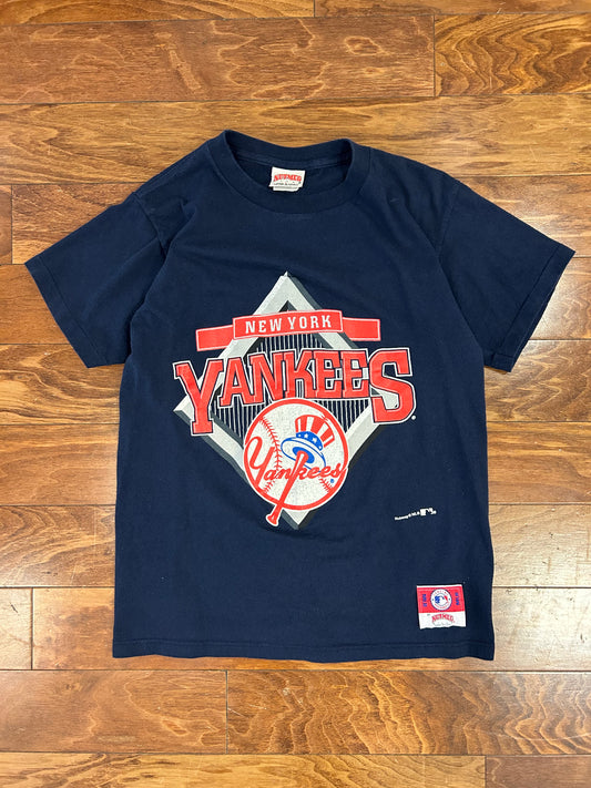 90s New York Yankees Nutmeg Tee (Youth L)