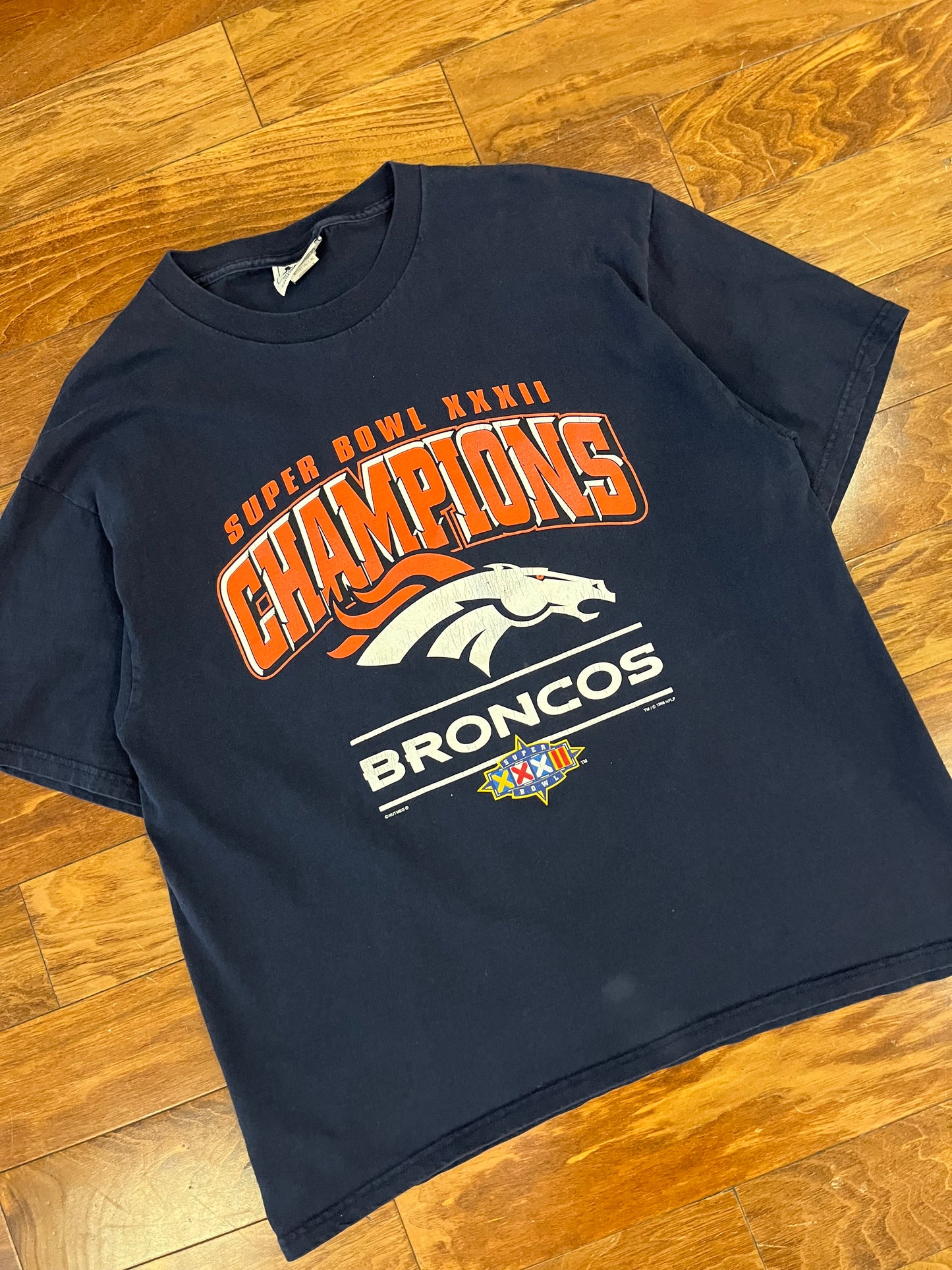 1998 Denver Broncos Super Bowl XXXII Tee (XL)