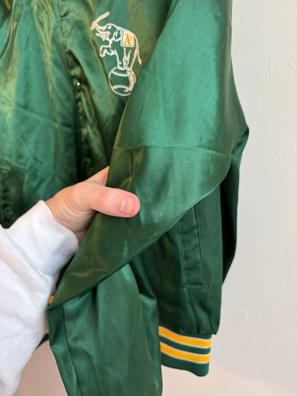 1992 Oakland Athletics Vintage Locker Line Satin Jacket (M)