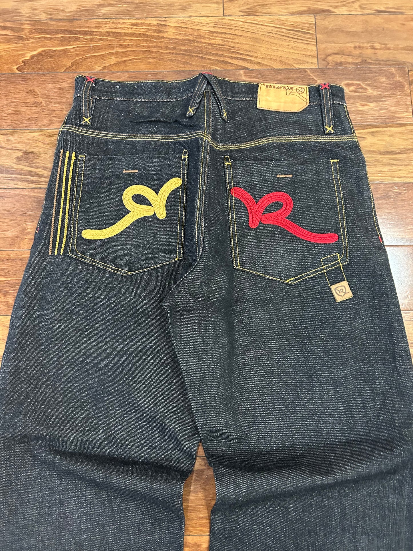 00s Rocawear Baggy Embroidered Black Jeans (34 x 34)