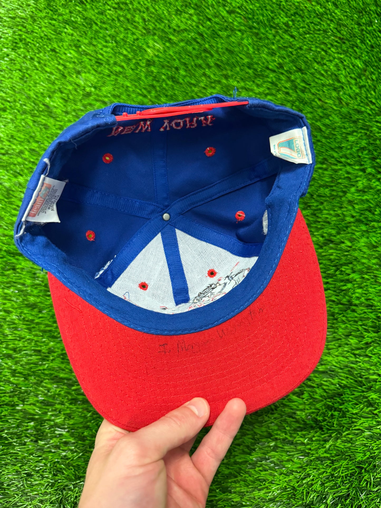 1993 NY Giants Taz Logo 7 Snapback Hat (OS)