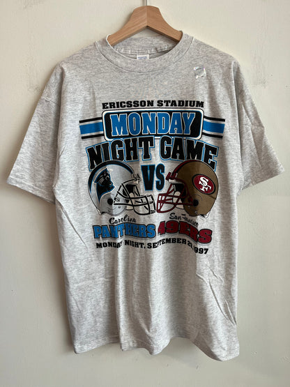 97 Panthers v 49ers Logo 7 Deadstock Monday Night Game Tee (L)