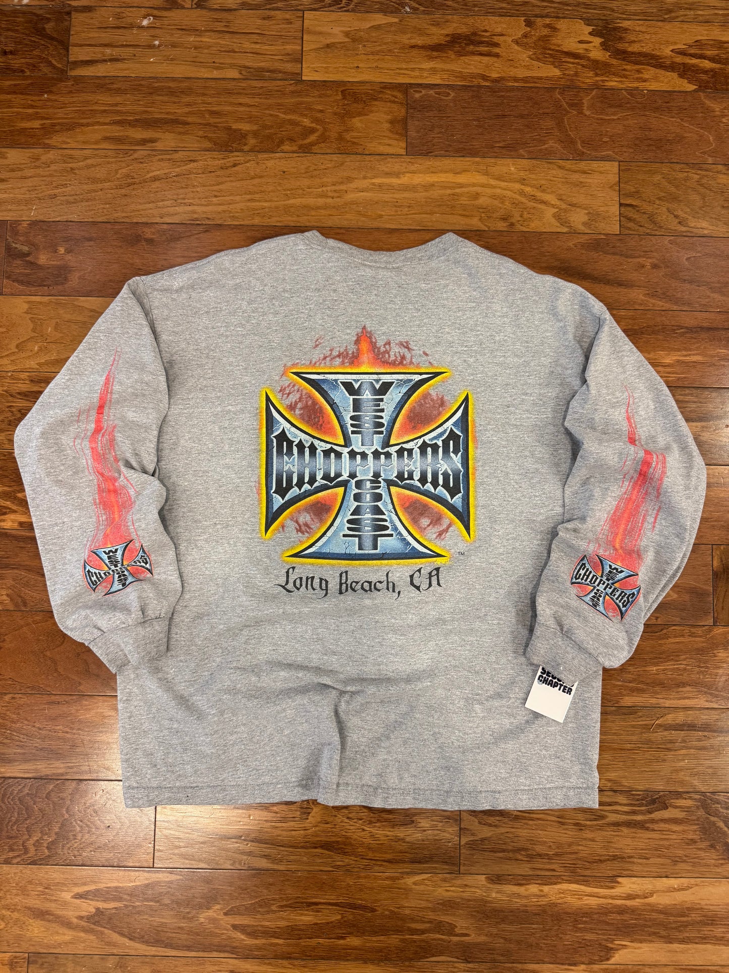 00s West Coast Choppers Jesse Who Flames Long-Sleeve Shirt (XXL)
