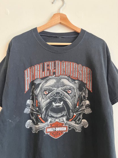 2003 Harley Davidson Pug Graphic Biker Tee (L)