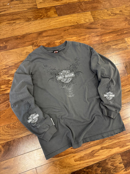 00s Harley Davidson Daytona Charcoal Long-Sleeve (XL)