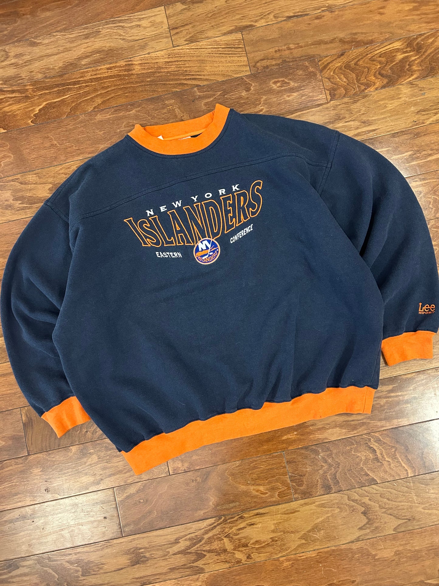 90s New York Islanders Vintage NHL Lee Hockey Crewneck (XXL)