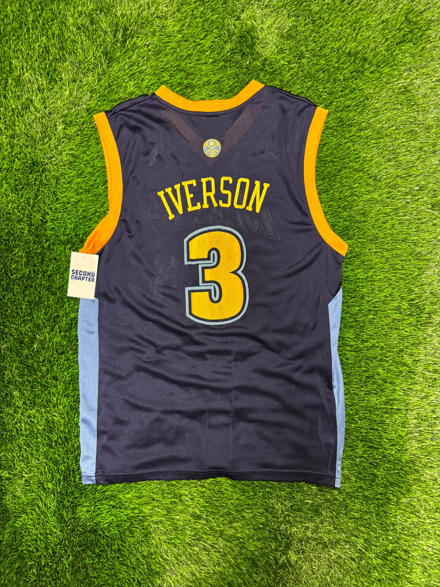 00s Denver Nuggets Allen Iverson Vintage Adidas NBA Jersey (L)
