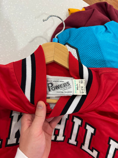 80s Oak Hill Academy Vintage Satin Jacket (L)