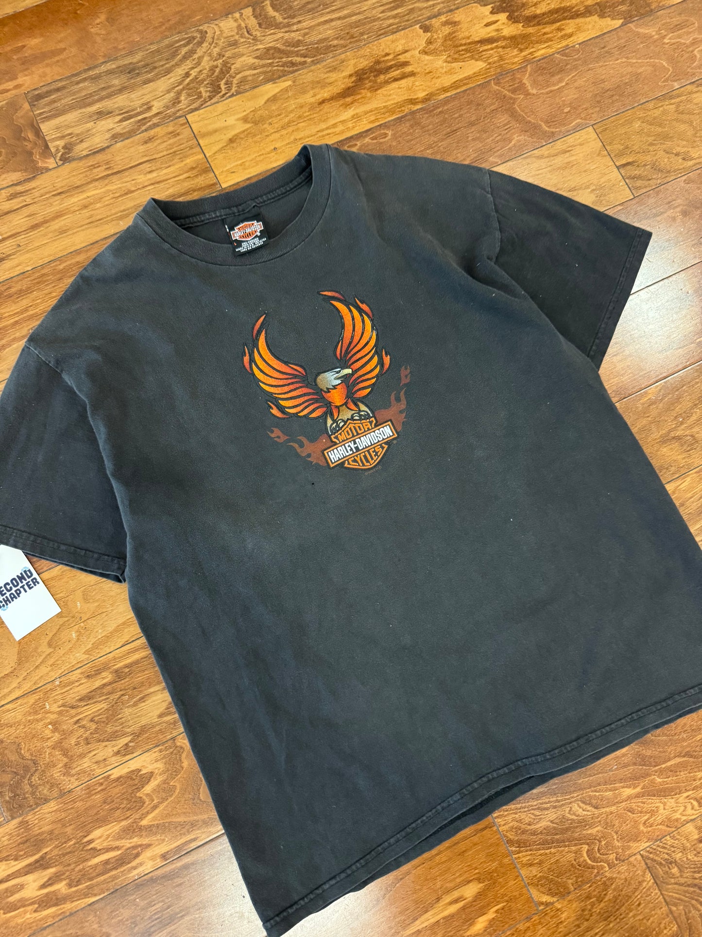 2000 Harley Davidson Flaming Eagle South Carolina Graphic Tee (L)