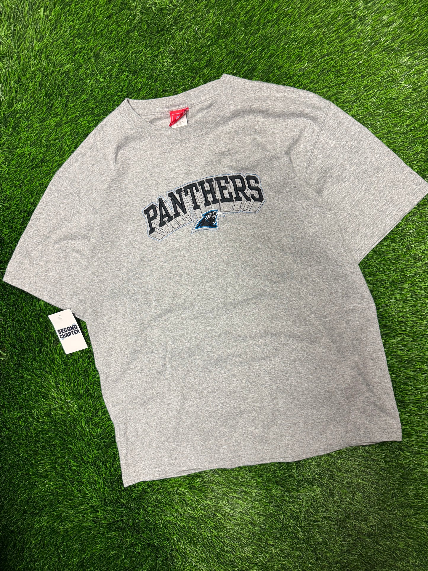 2007 Carolina Panthers Embroidered Gray Tee (L)