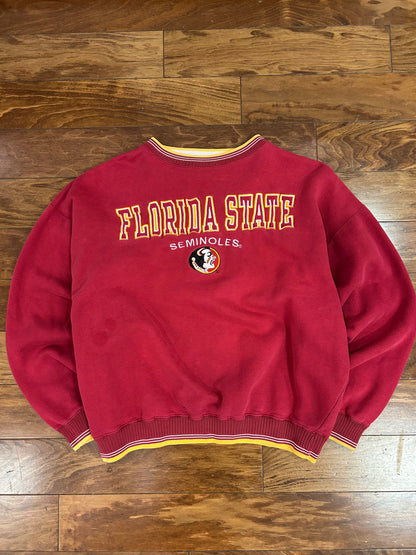 90s Florida State University (FSU) Embroidered Boxy Crewneck (L)