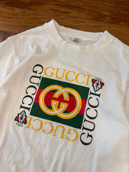 80s Gucci Bootleg White Tee (L)