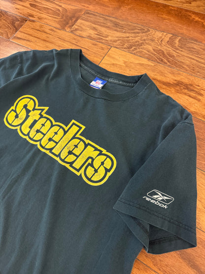 00s Pittsburgh Steelers Reebok Spell Out Tee (M)